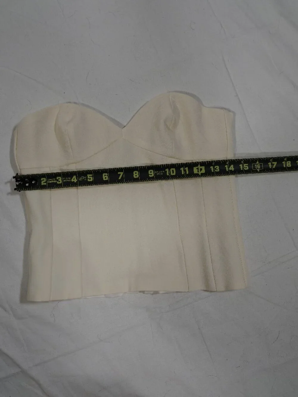 Chic Ivory Strapless Corset Sweetheart Romantic Bachelorette Party Est. Sz. M